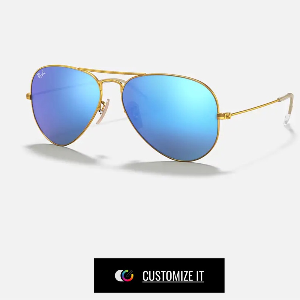 Ray Ban Aviator Blue Flash Lense